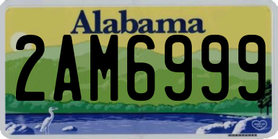 AL license plate 2AM6999