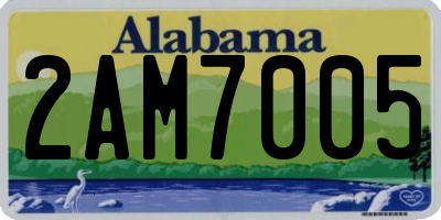 AL license plate 2AM7005