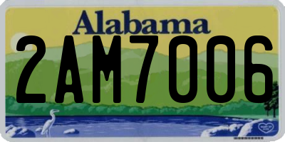 AL license plate 2AM7006