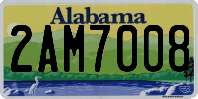 AL license plate 2AM7008