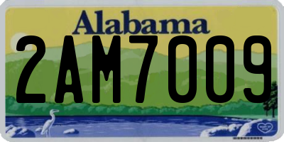 AL license plate 2AM7009