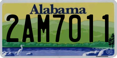 AL license plate 2AM7011