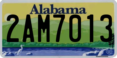 AL license plate 2AM7013