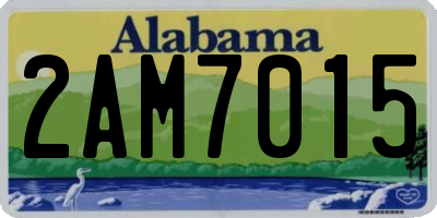 AL license plate 2AM7015