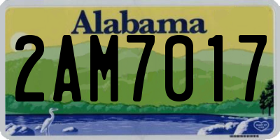 AL license plate 2AM7017