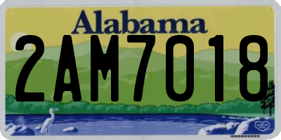 AL license plate 2AM7018