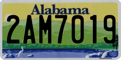 AL license plate 2AM7019