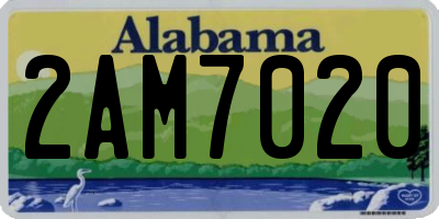 AL license plate 2AM7020