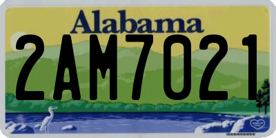 AL license plate 2AM7021