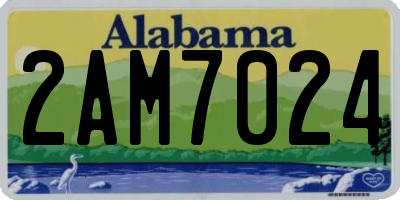 AL license plate 2AM7024