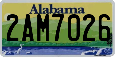 AL license plate 2AM7026