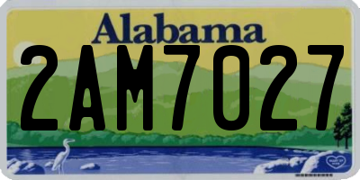 AL license plate 2AM7027