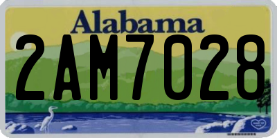 AL license plate 2AM7028