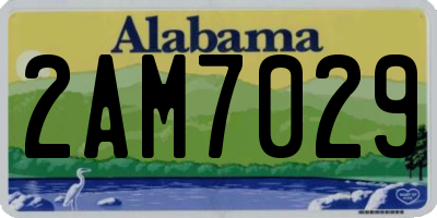AL license plate 2AM7029