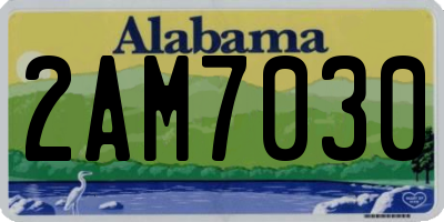 AL license plate 2AM7030