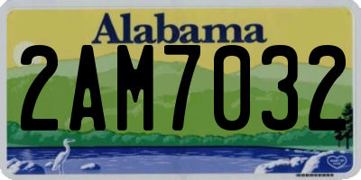 AL license plate 2AM7032