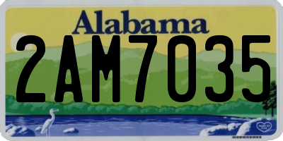 AL license plate 2AM7035
