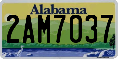 AL license plate 2AM7037