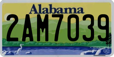 AL license plate 2AM7039