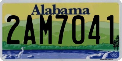 AL license plate 2AM7041