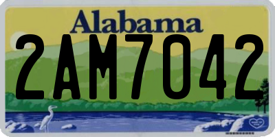 AL license plate 2AM7042