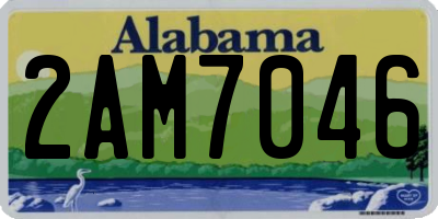 AL license plate 2AM7046
