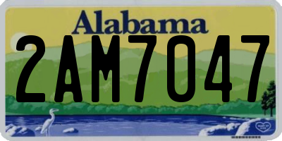 AL license plate 2AM7047