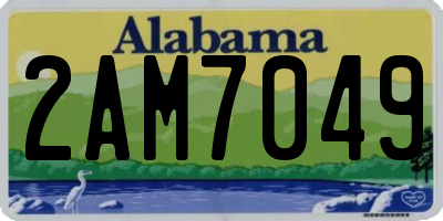 AL license plate 2AM7049