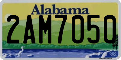 AL license plate 2AM7050