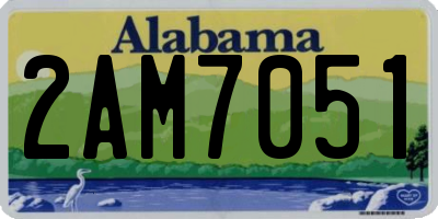 AL license plate 2AM7051