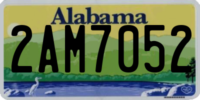 AL license plate 2AM7052