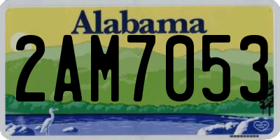 AL license plate 2AM7053