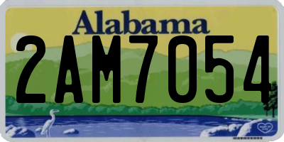 AL license plate 2AM7054