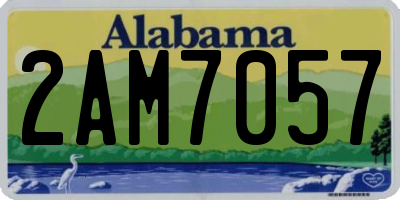 AL license plate 2AM7057