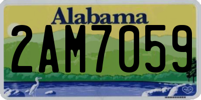 AL license plate 2AM7059