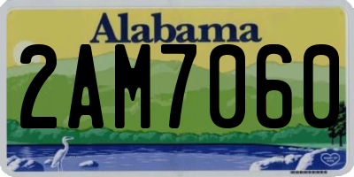 AL license plate 2AM7060