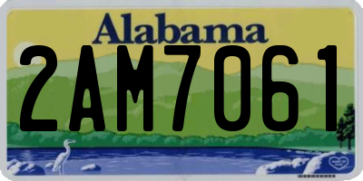 AL license plate 2AM7061