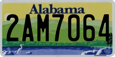 AL license plate 2AM7064