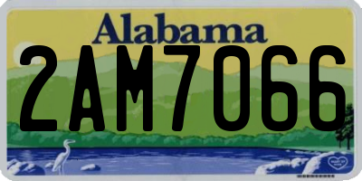 AL license plate 2AM7066
