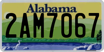 AL license plate 2AM7067