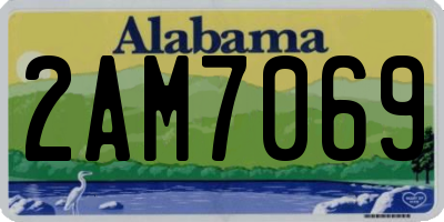 AL license plate 2AM7069