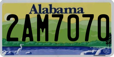 AL license plate 2AM7070