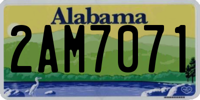AL license plate 2AM7071