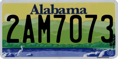 AL license plate 2AM7073
