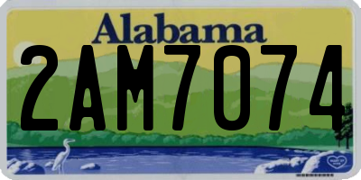 AL license plate 2AM7074