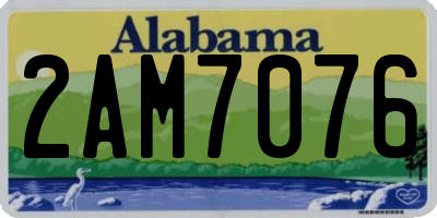AL license plate 2AM7076