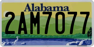 AL license plate 2AM7077