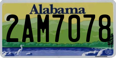 AL license plate 2AM7078