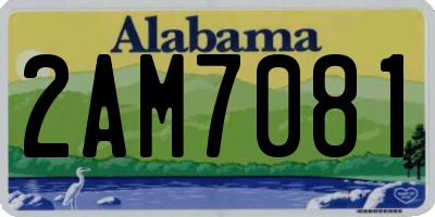 AL license plate 2AM7081