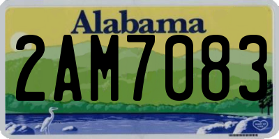 AL license plate 2AM7083